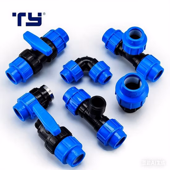 PP PVC CPVC Компрессионный фитинг для ирригационной трубы для труб HDPE